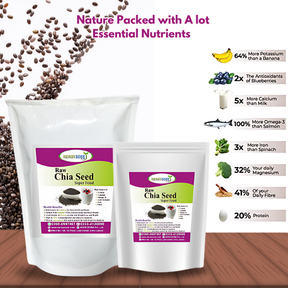 Chia Seeds -HERBYZONE Excellent Source of Fiber Packed with Antioxidants