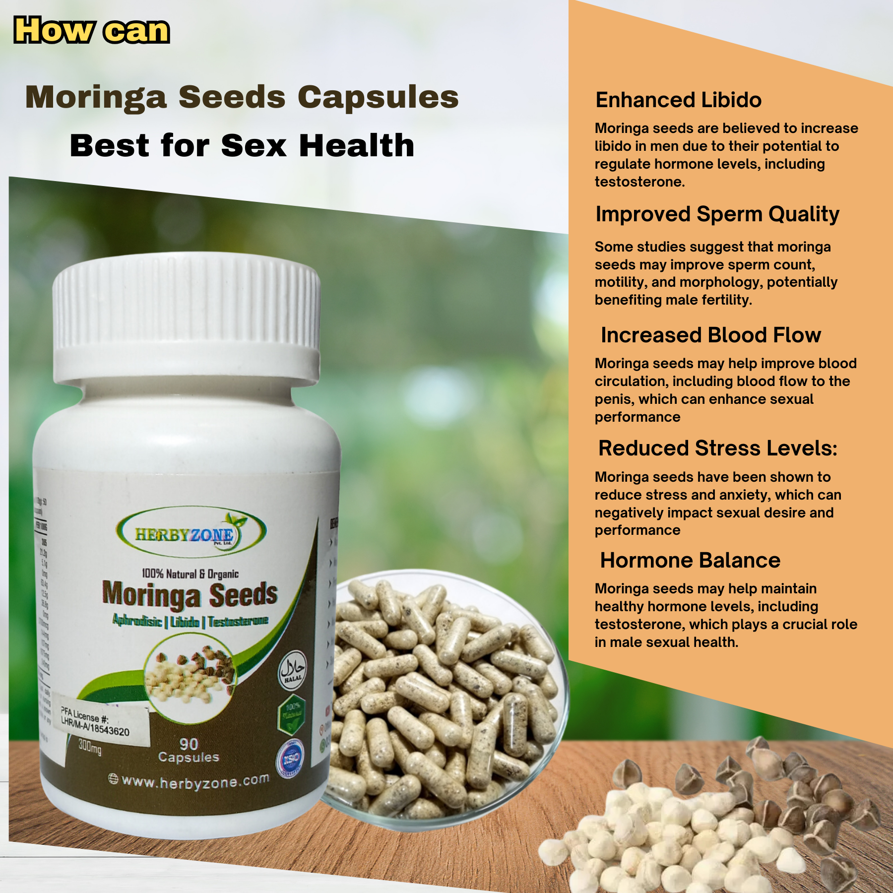 Moringa Seed Capsules Multi Vitamin & Mineral, B.P Controll,