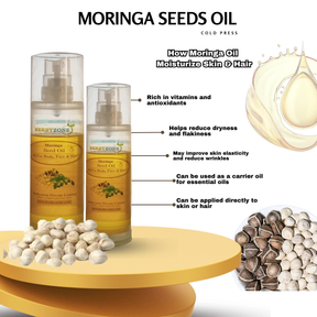 Moringa Oil 100ml ( Cold Press) Beautify Skin, Nails & Hears