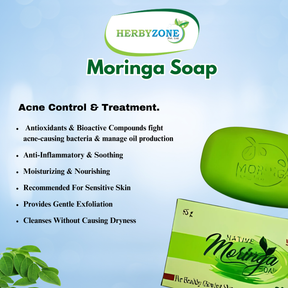 Moringa Soap Skin Glower, Anti Acne, Wrinkle Reducer