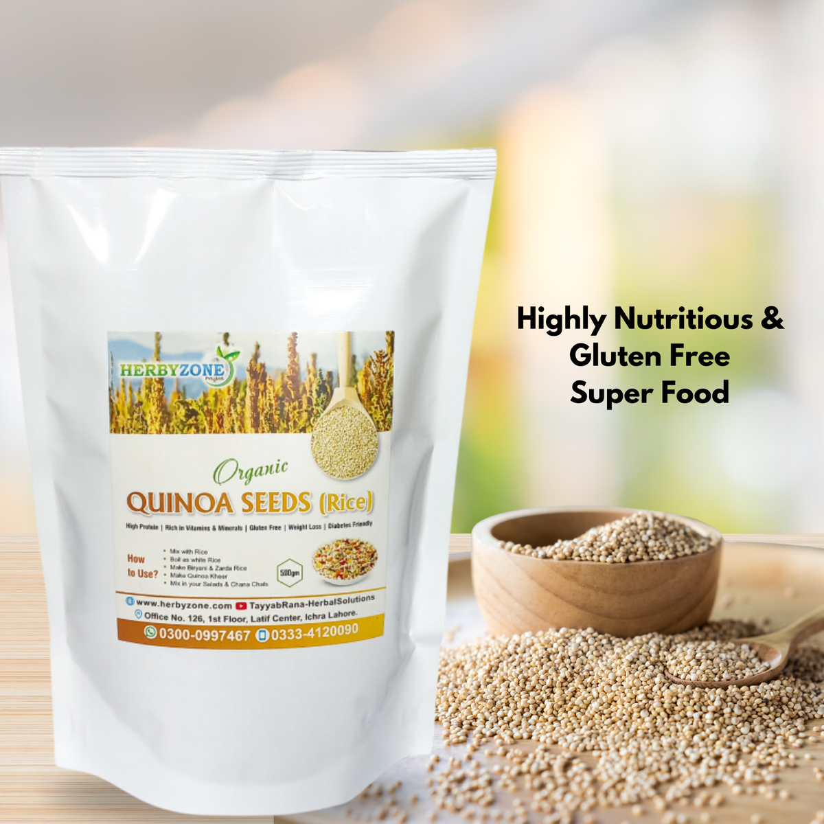 Quinoa Seeds- HERBYZONE Complete Source of Protein  Rich in Fiber